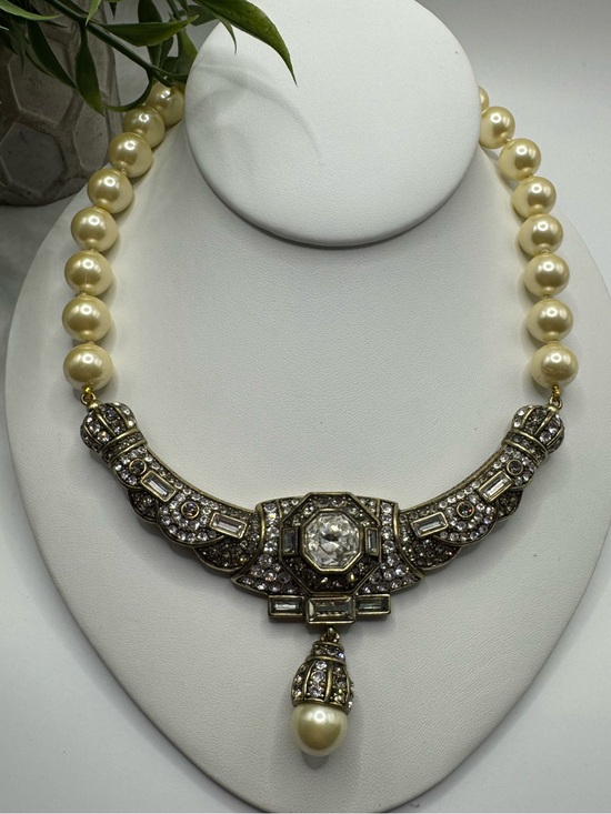 Heidi Daus Jewelry - Heidi Daus “Lavish Layers” Art Deco style necklace, minor flaws as pictured.